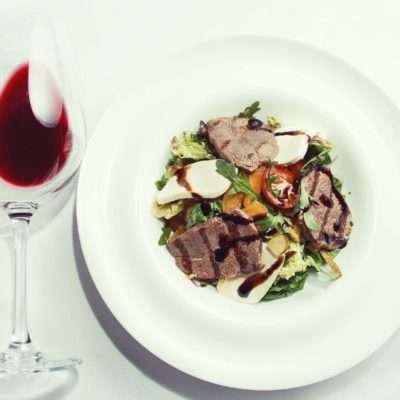 Salad with veal