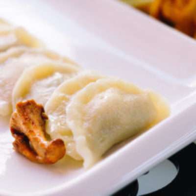 VARENYKY with chanterelles
